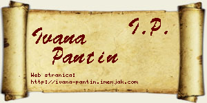Ivana Pantin vizit kartica